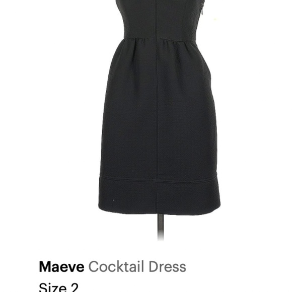 Anthropologie Maeve Black Dress - Size 6 - Picture 4 of 12